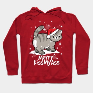 Merry kissmyass cat Hoodie